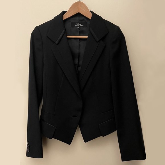Black Tuxedo Wool & Silk Coat (Jacket+Vest) - Picture 2 of 3